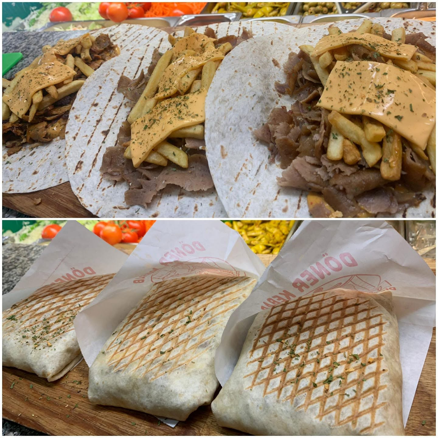 Durums grillés et emballés